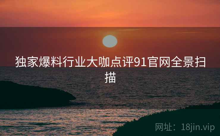 独家爆料行业大咖点评91官网全景扫描