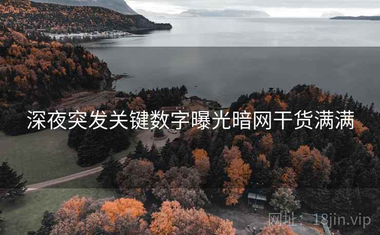 深夜突发关键数字曝光暗网干货满满