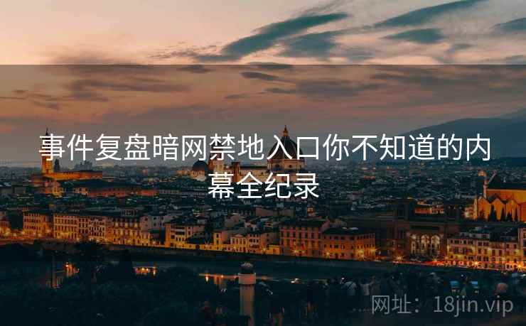 事件复盘暗网禁地入口你不知道的内幕全纪录