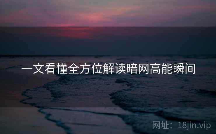 一文看懂全方位解读暗网高能瞬间  第1张