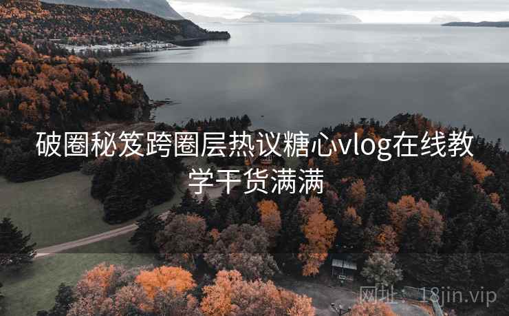 破圈秘笈跨圈层热议糖心vlog在线教学干货满满